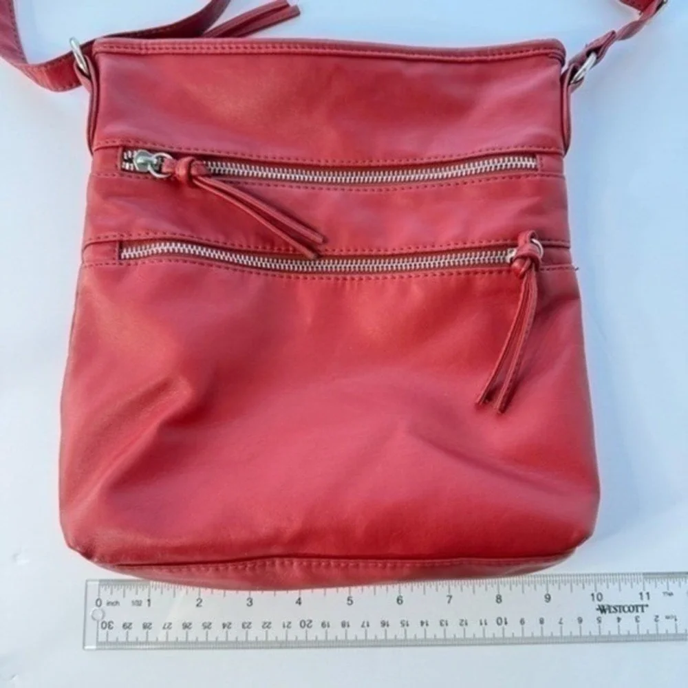 Bueno Purse Bag Red Women's Medium Faux Leather Multi Pocket‎